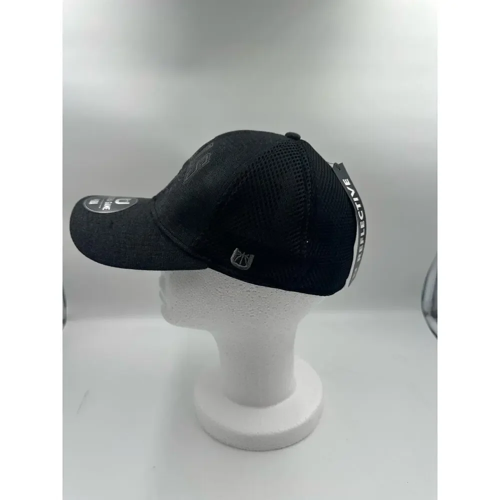 Chicago Bulls NBA Ultra Game Mens Black Hat Cap Flex Fit Reflective NWT